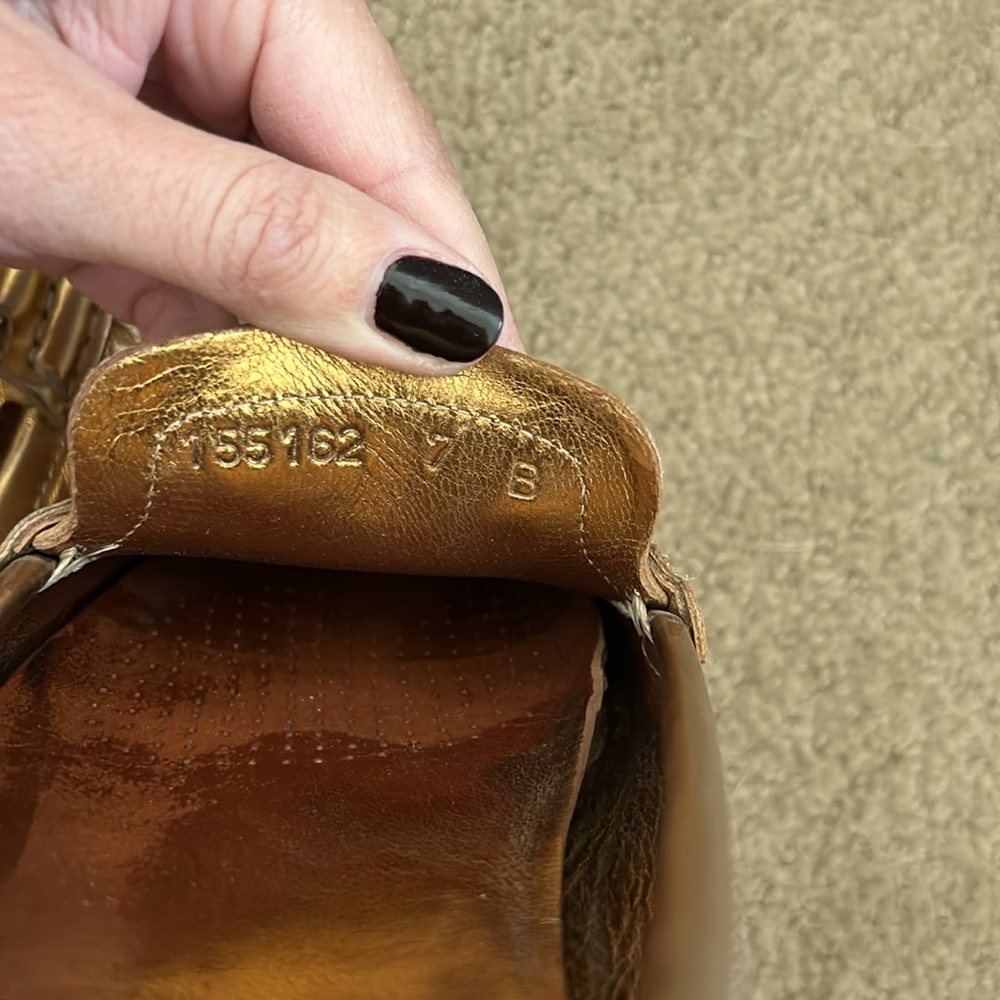 Gucci Bronze Metallic Bamboo Drivers 7 - Picture 8 of 10